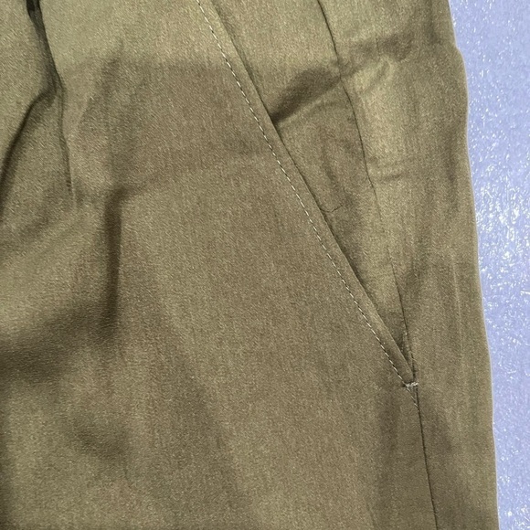 Ralph Lauren Olive Green Casual Pull On Ankle/Capri Wide Leg Pants 10 - Picture 2 of 9